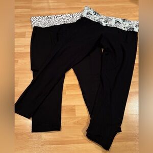 Victoria's Secret Black Leggings with Fold Over‎ Waistband